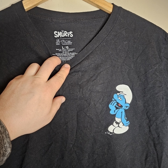 Smurfs Sleepy Graphic Tee Shirt Size Large - Picture 3 of 3